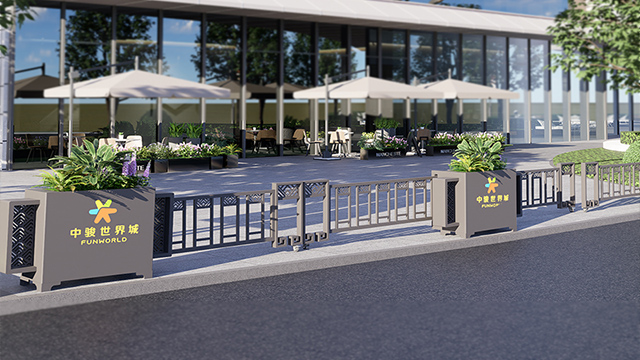 市政道路中央隔离带伸缩式花箱护栏