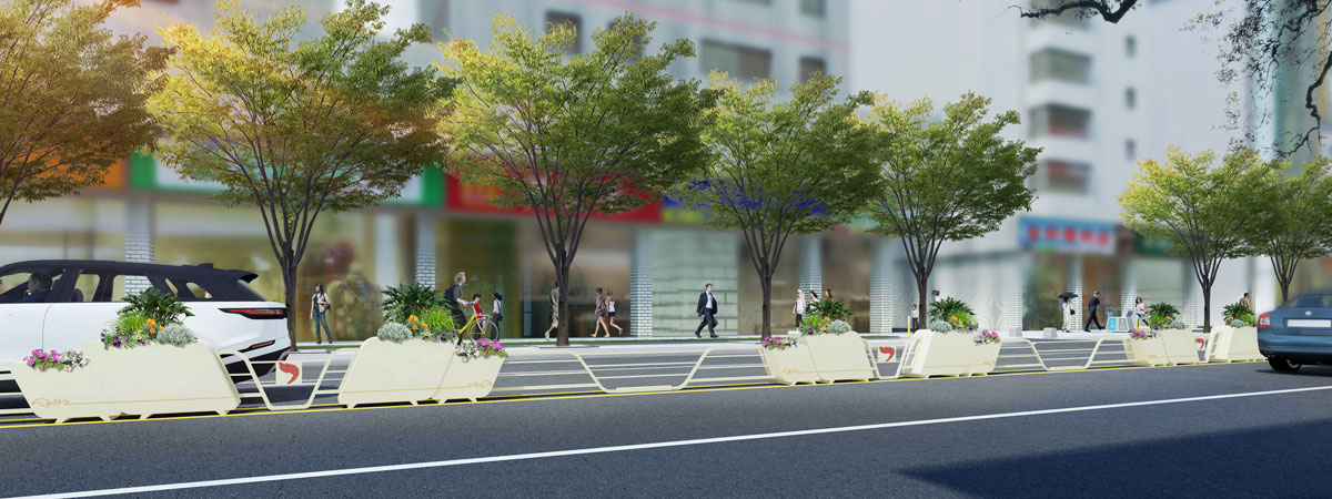 春暖花开花箱护栏