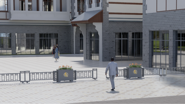 朗汀机器人花箱护栏让公园景观好看又好管！