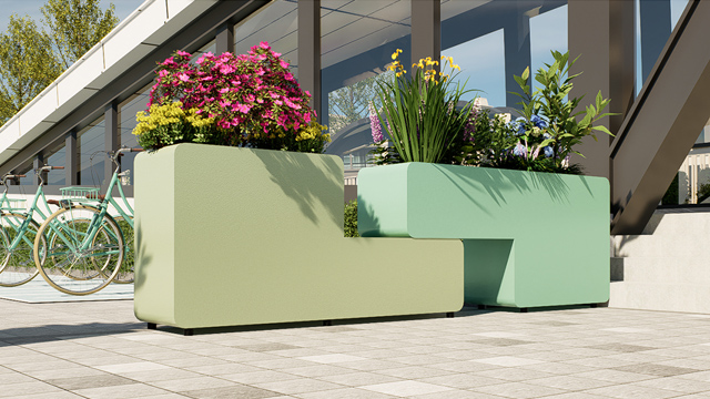 小学幼儿园景观隔离百变组合花箱