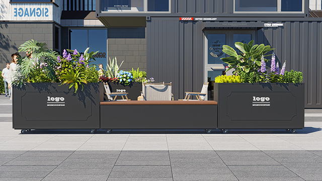 公园休闲区景观隔离花箱座椅 公园休闲区景观隔离花箱座椅