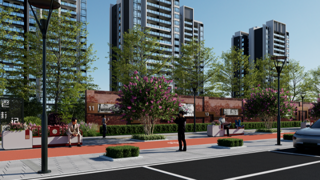 商业街区不锈钢花箱