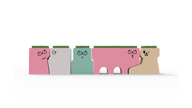 童年趣味异形花箱